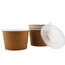 1500ml Customized Disposable Food Packaging Paper Rice Bowl with Lid